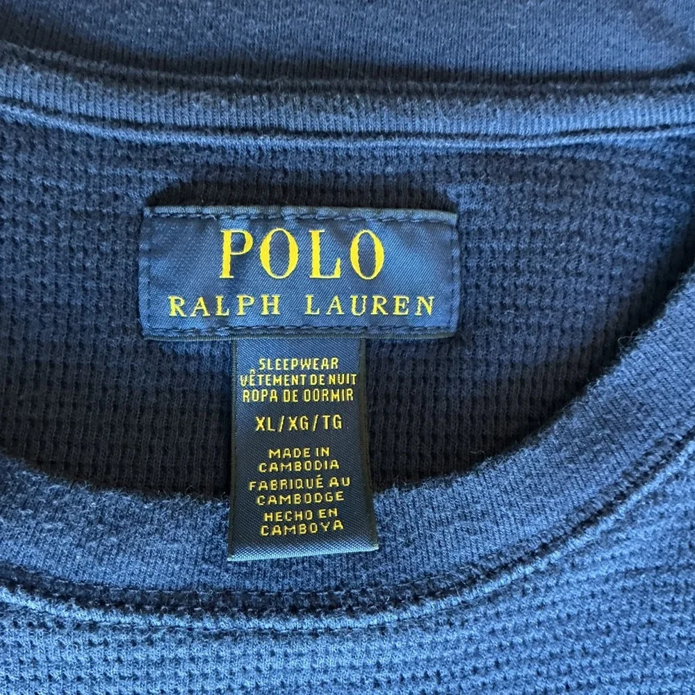 Polo by Ralph Lauren Men's Deep Blue Long Sleeve Tee